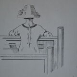 Indian ink drawing circa 1910