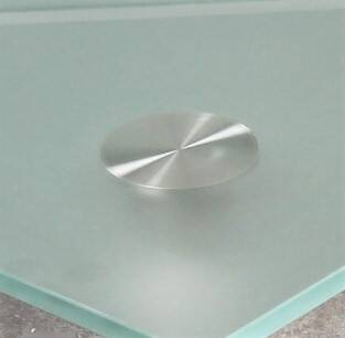 Wheeled glass coffee table