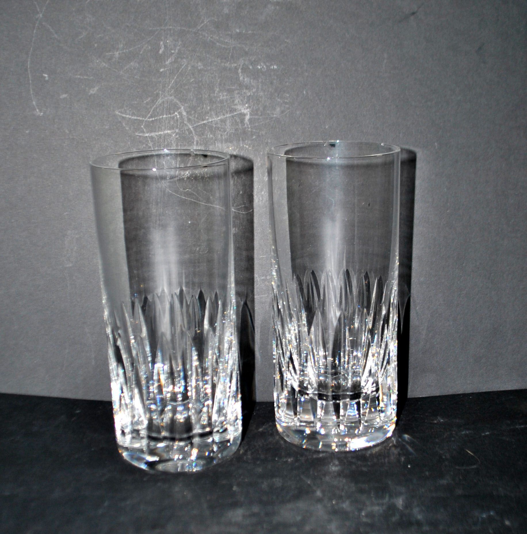 Saint-louis set of 2 juice or whisky long drink glasses avignon in cut crystal for bar