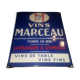 Authentic advertising enamel plate Wines Marceau 50'S (Alsatian enamel)