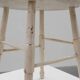 Rustic white wooden low farm stool, France ca. 1920