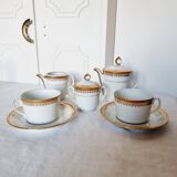 Lujoso Play para Café o Tee para respaldo en Porcelana Tharaud Limoges Modelo Austerlich