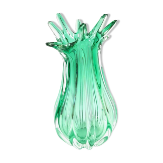 Large Twisted Murano Glass Vase by Seguso, Italy, 1960s