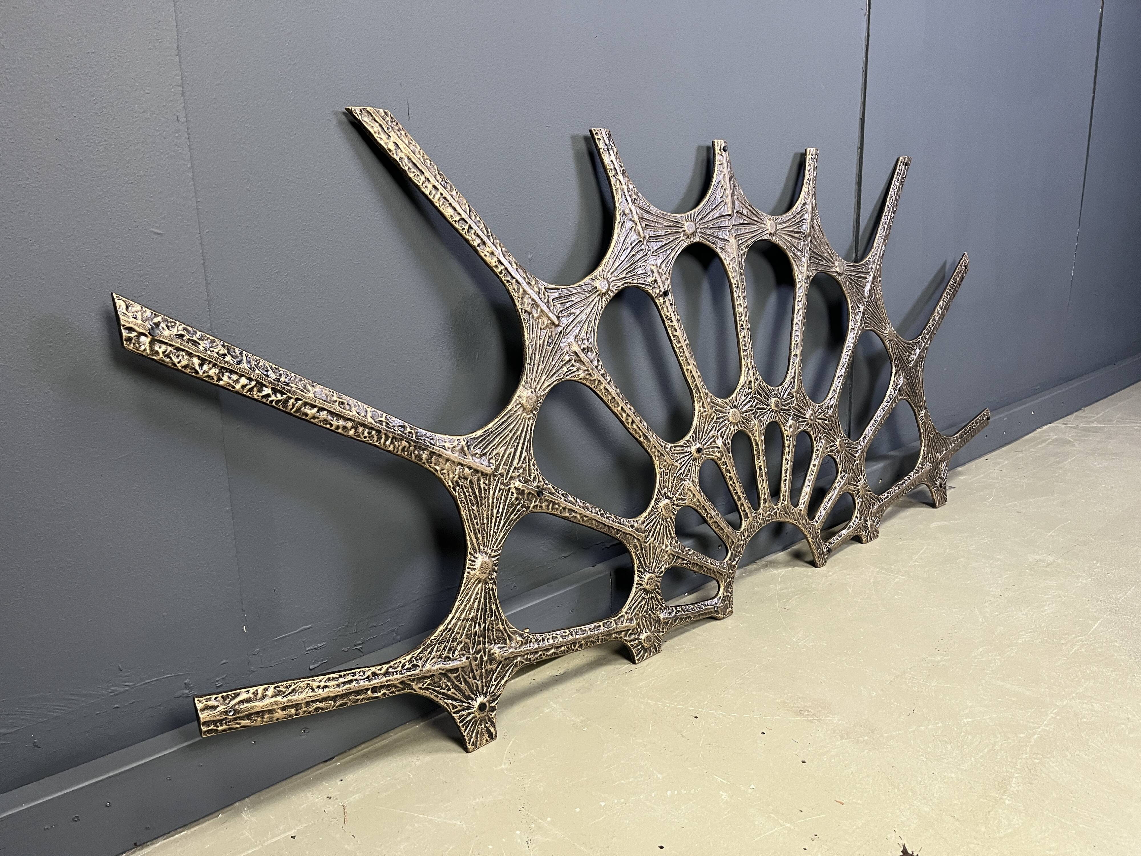 Vintage brutalist wall sculpture, 1970s