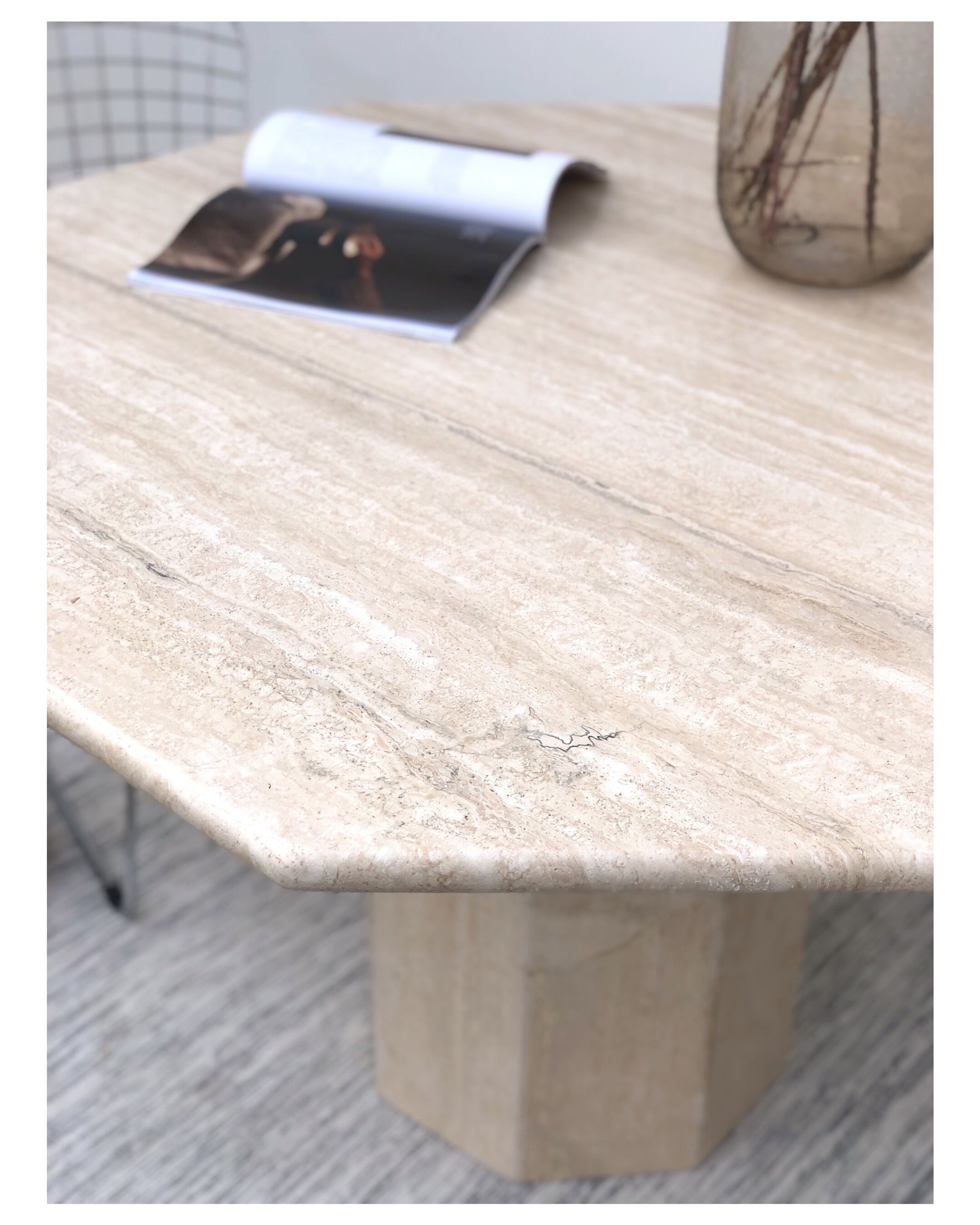 Travertine table