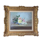 Oil follows canvas "Bouquet of roses" Ernest Filliard (1868-1933)