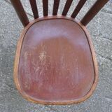 Set of 4 bistro chairs, wooden seats 1925