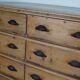 Antique German pine shop cabinet, early 20th century