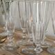 Ensemble de 6 flûtes « Caton » cristal fort – 19e siècle, Baccarat Saint Louis