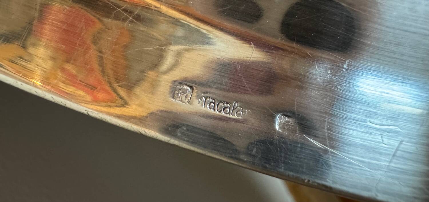 Grand plat de service ovale Fracalanza XX siècle