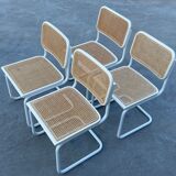 Set of 4 Cesca b32 model chairs in white