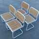 Ensemble de 4 chaises modèles Cesca b32 en blanc