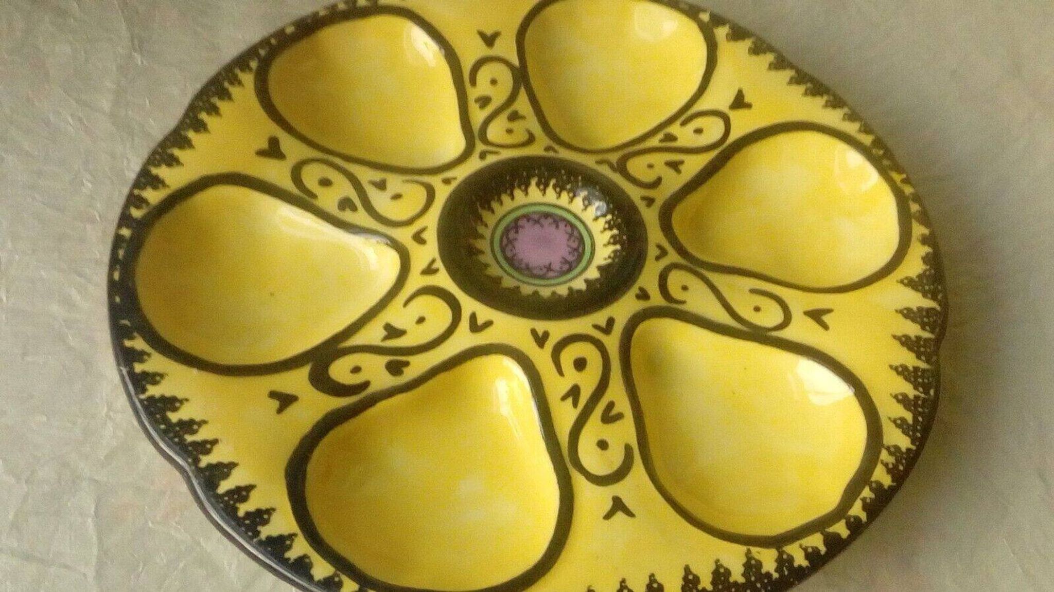 Assiete a huitre en faience hb quimper