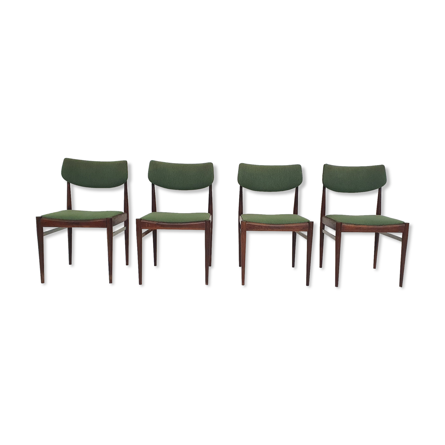 Set of four rosewood awa dining chairs, the netherlands 1960's