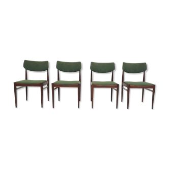 Set of four rosewood awa dining chairs, the netherlands 1960's