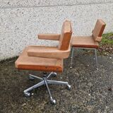 Set of an office chair and 2 Marcom chairs from the 60s
