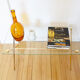 Neoclassical brass glass coffee table 60
