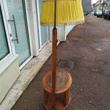Floor lamp - wood - cane - glass