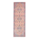 1970s Vintage Turkish Oushak Handmade Wool Cotton Pink Runner Rug 103x302