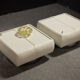Pair of 70s white leather bedsides