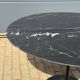 Original Knoll Tulip dining table (152cm) Nero Marquina glossy LIKE NEW!!