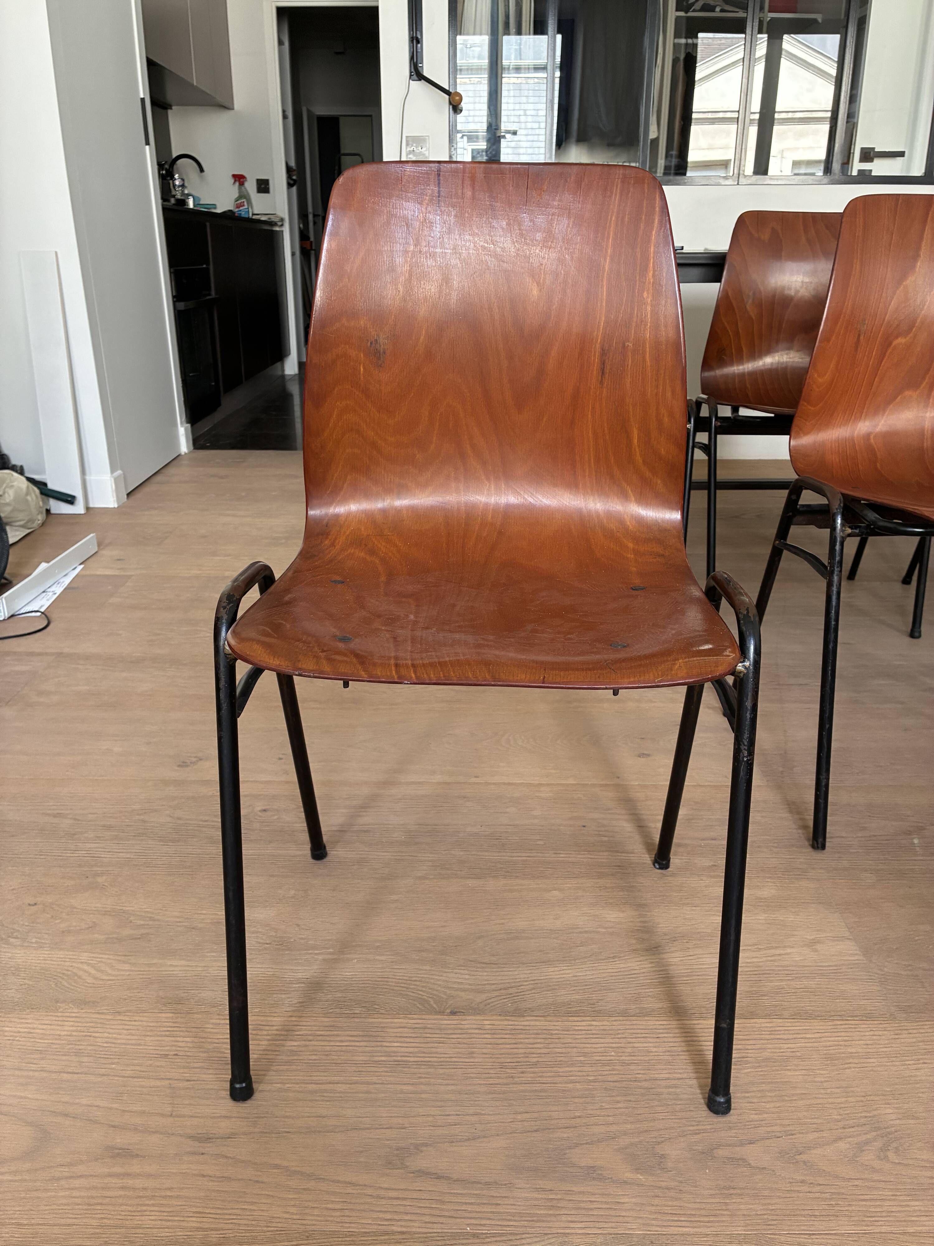 Lot de 6 chaises Pagholz vintage
