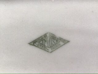 Ancient dish, oval porcelain.