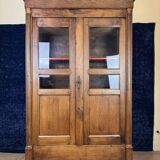 Empire period bookcase in blond walnut circa 1810