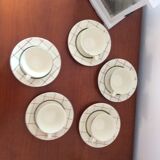Set of 5 cups and 5 under cup old gien model tamaris