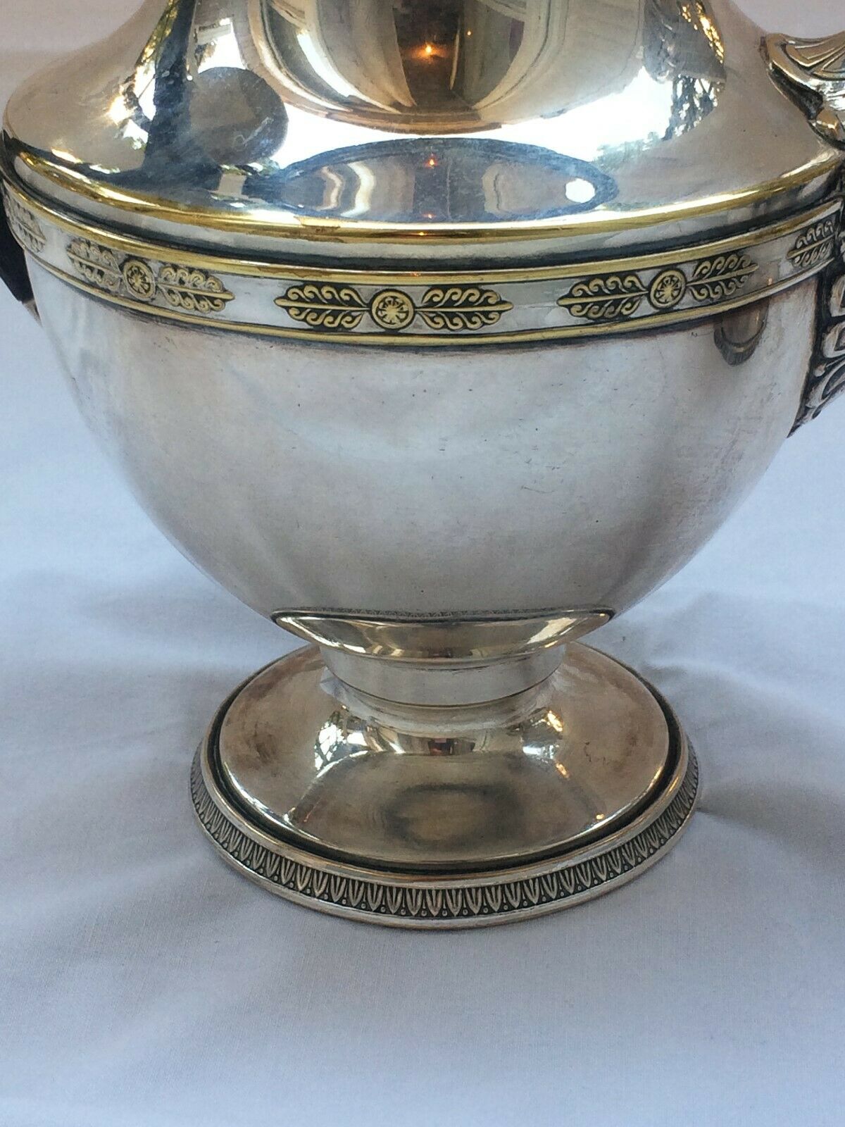 Empire-style silver metal coffee service