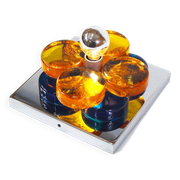 Brutalist glass wall sconce by Albano Poli for Poliarte, Italy 1970's