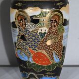 Pair of satsuma vases in japanese porcelain – early twentieth