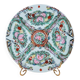 Antique plate made of Macao porcelain, hand-decorated.