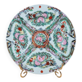 Antique plate made of Macao porcelain, hand-decorated.