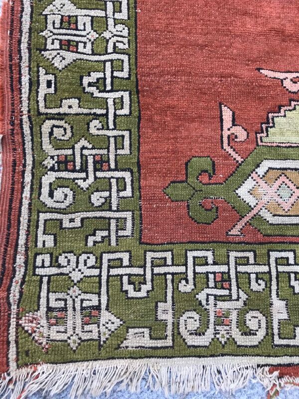 Old carpet decorative turkish 190 x 210 cm