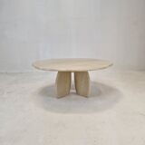 Italian travertine coffee table, 1980s