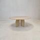 Table basse en travertin italien, années 1980