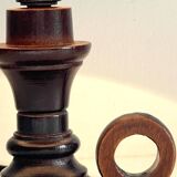 Vintage wooden candle holder lamp