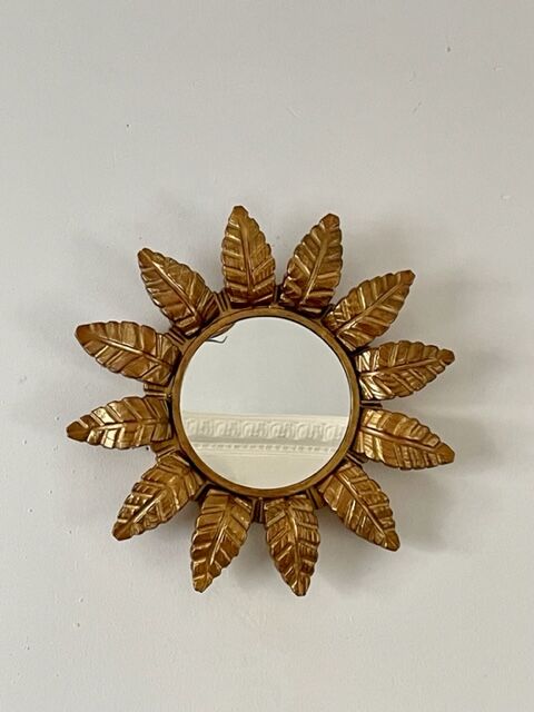 Sun mirror in gilded wood 1960