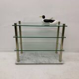 Hollywood regency marble and glass cabinet, 1970’s