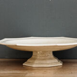 Compotier octogonal en porcelaine fine, fin XIXème