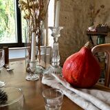 Antique glass candlestick