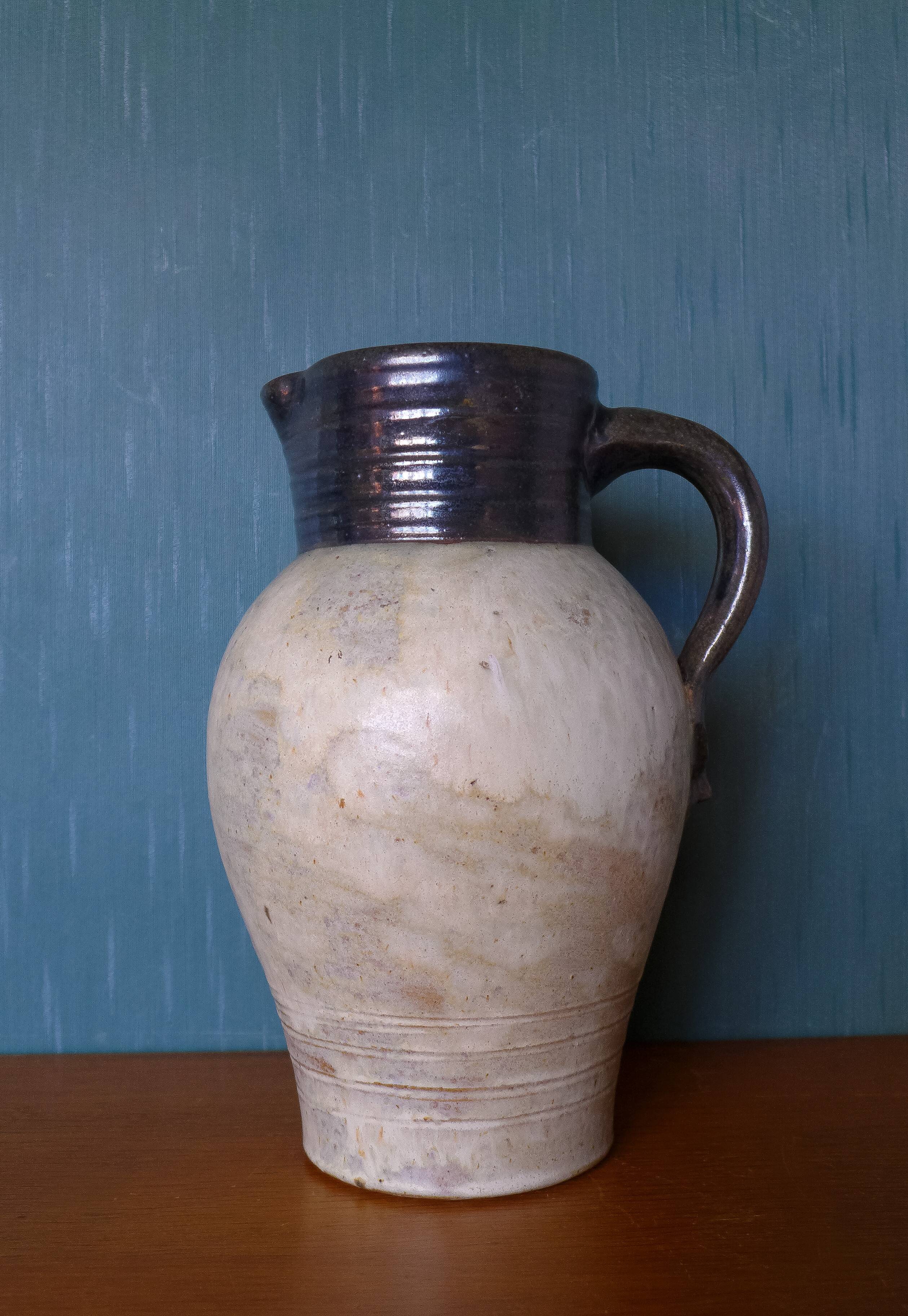 Vintage stoneware pitcher