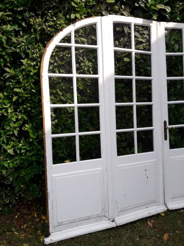 Oak arched bay window door H219xW267,5 small tiles
