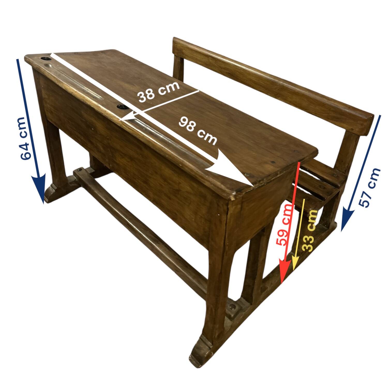 School desk for 2 people