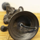 Lamp monkey learned juggler in patinated bronze