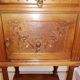 Louis XVI style bedside with marble top and carved door