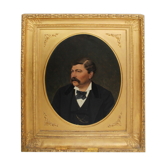 Portrait d’un gentilhomme avec papillon bleu