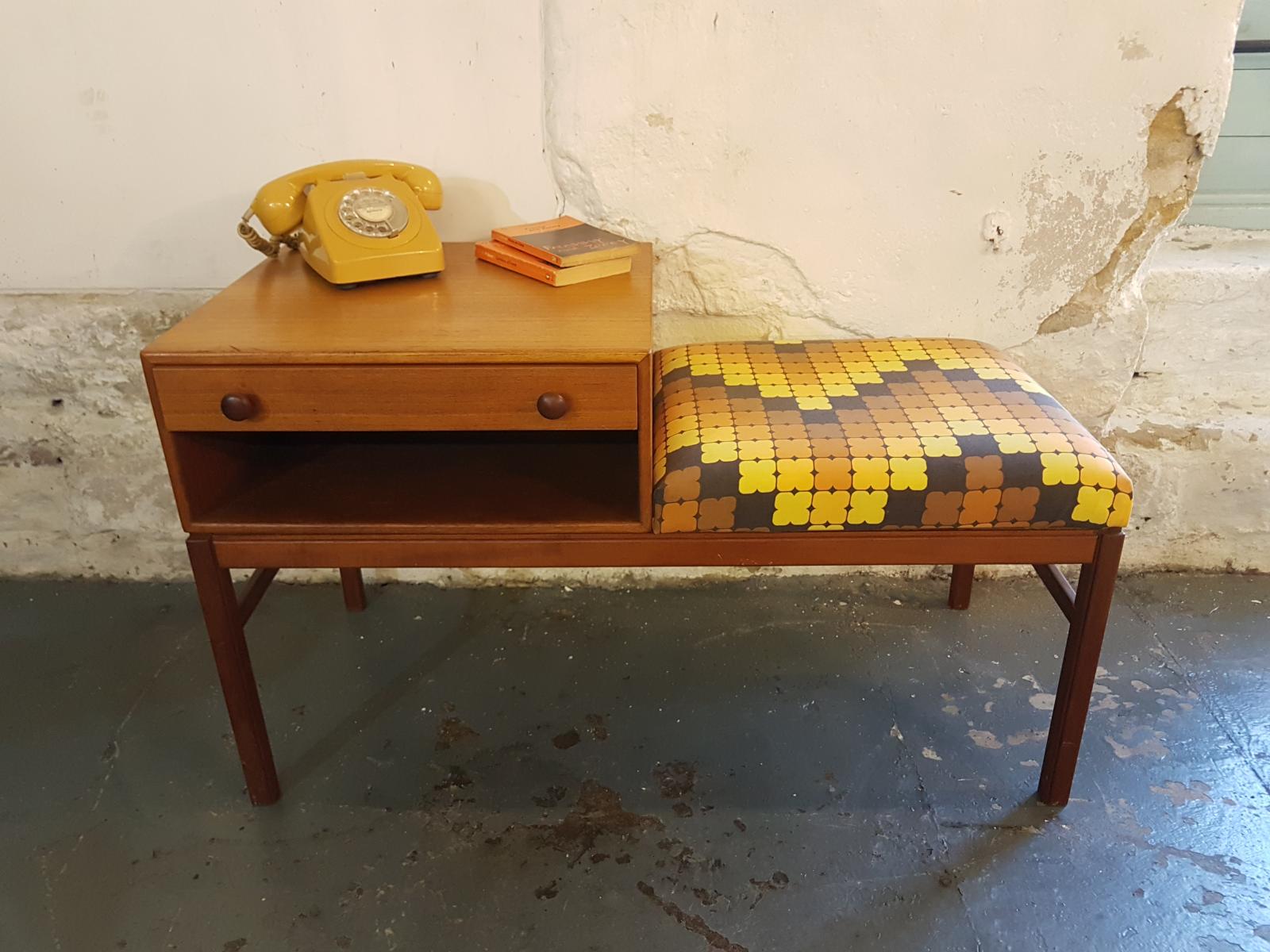 Telephone table & bench Tingstroms Sweden 1960 s