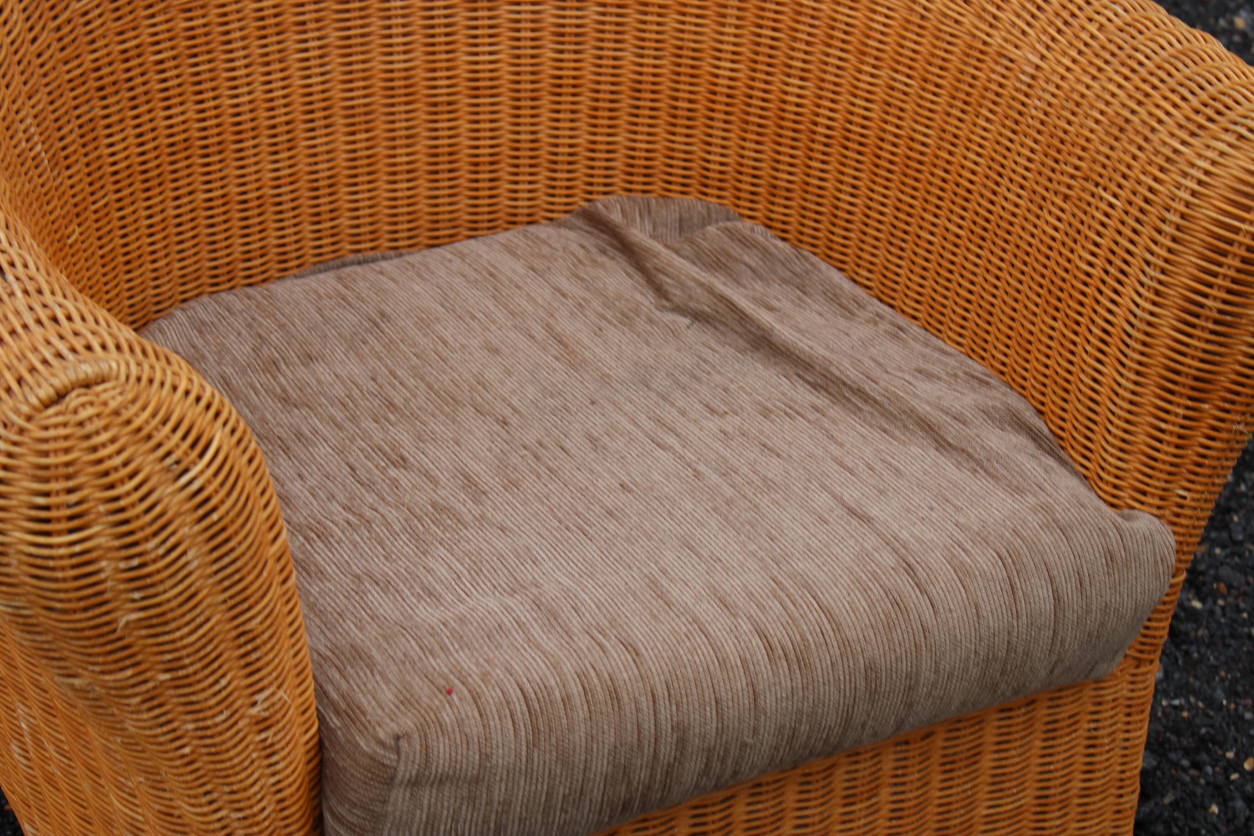 Wicker armchair